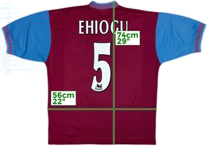 Camiseta de local del Aston Villa 1997-98 Ehiogu #5 - 8/10 - (L)