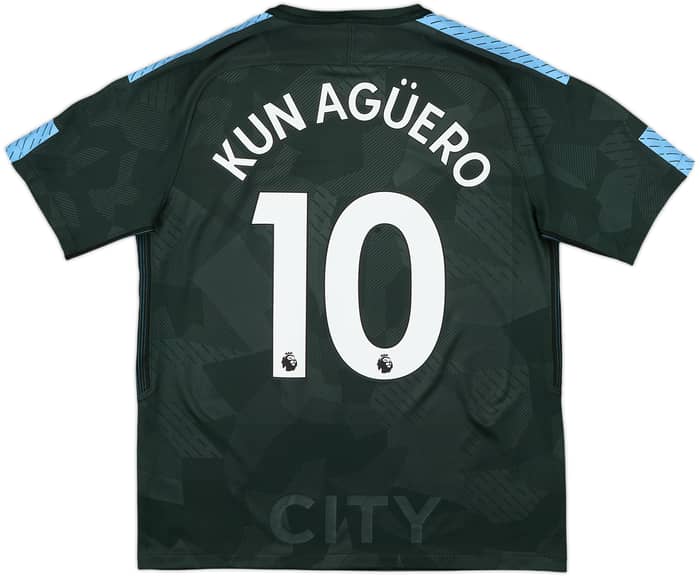 2017-18 Manchester City Third Shirt Kun Aguero #10 - 6/10 - (M)