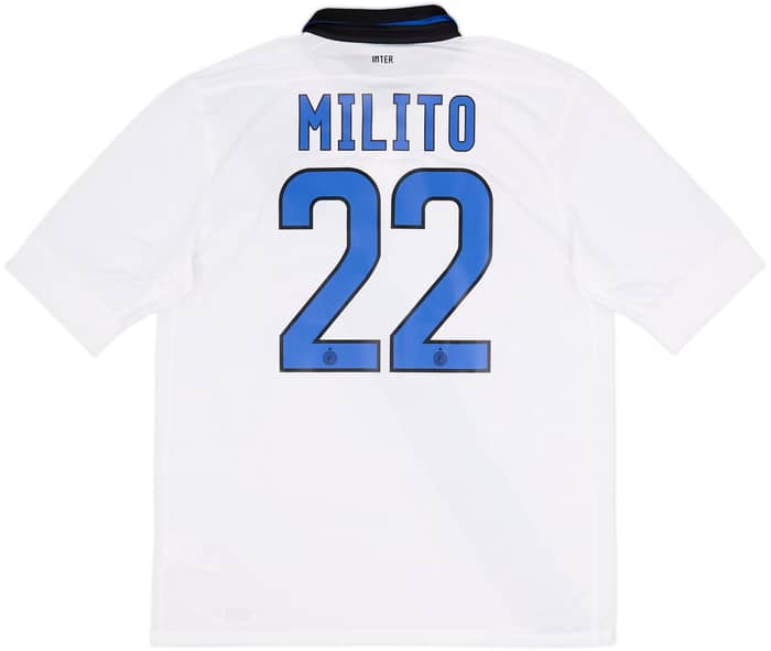 2011-12 Inter Milan Away Shirt Milito #22 - 9/10 - (L)