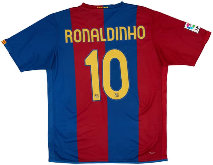 2006-07 Barcelona Home Shirt Ronaldinho #10 - 8/10 - (L)