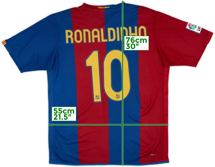 2006-07 Barcelona Home Shirt Ronaldinho #10 - 8/10 - (L)