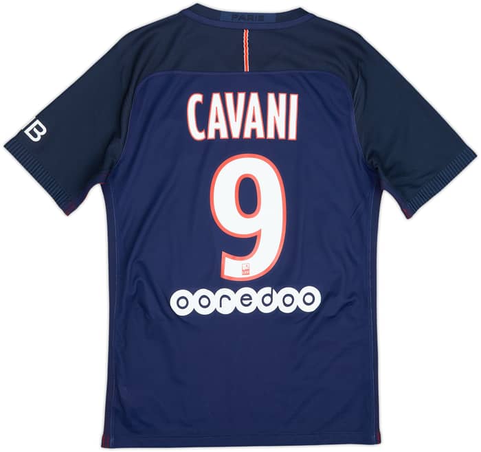 2016-17 Paris Saint-Germain Authentic Home Shirt Cavani #9 - 7/10 - (S)