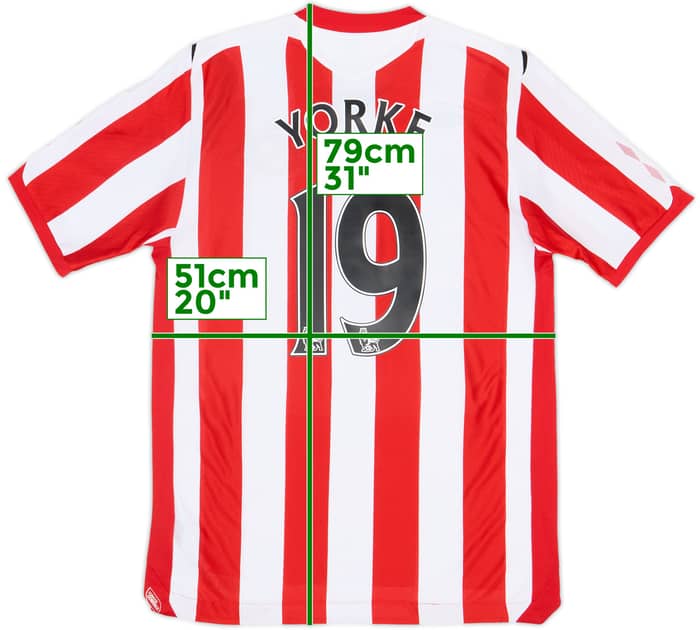 2008-09 Sunderland Home Shirt Yorke #19 - 7/10 - (L)