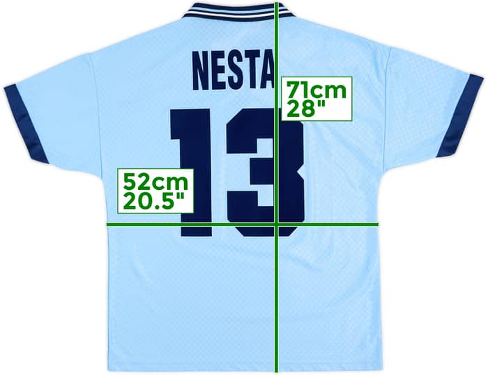1995-96 Lazio Home Shirt Nesta #13 - 7/10 - (M)