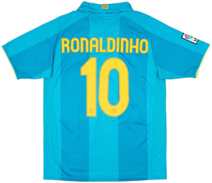 2007-09 Barcelona Away Shirt Ronaldinho #10 - 7/10 - (M)