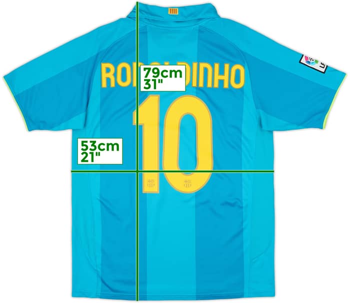 2007-09 Barcelona Away Shirt Ronaldinho #10 - 7/10 - (M)