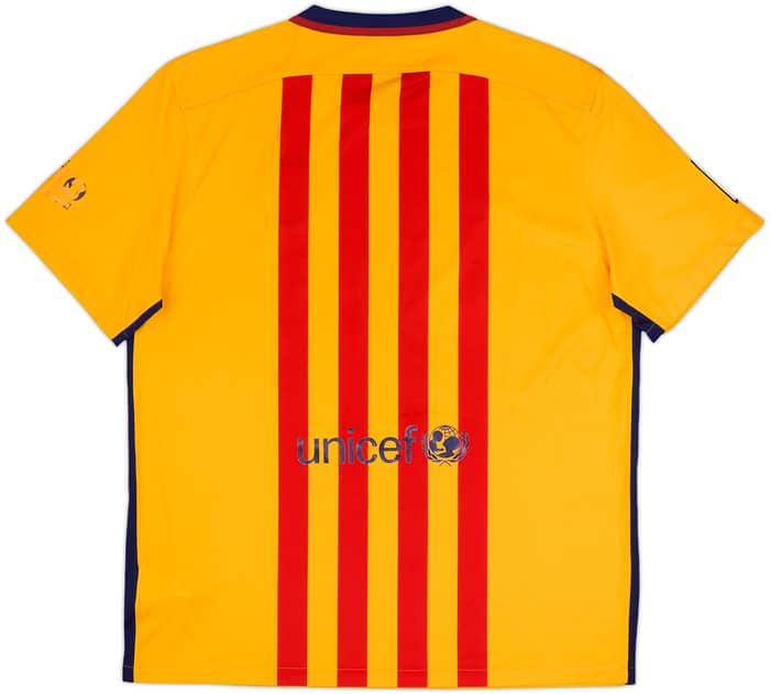 2015-16 Barcelona Away Shirt - 4/10 - (XL)