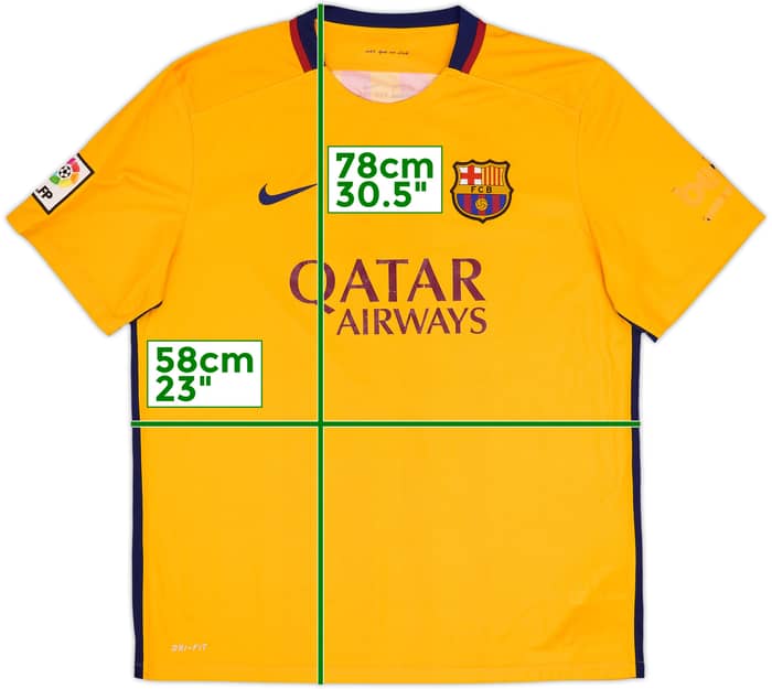 2015-16 Barcelona Away Shirt - 4/10 - (XL)