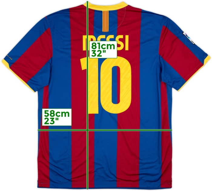 2010-11 Barcelona Home Shirt Messi #10 - 6/10 - (XL)
