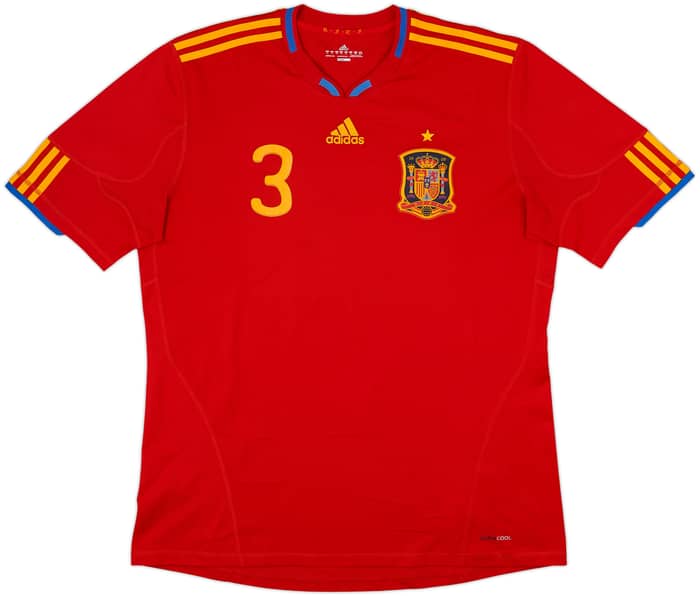 2009-10 Spain Home Shirt Pique #3 - 8/10 - (XL)