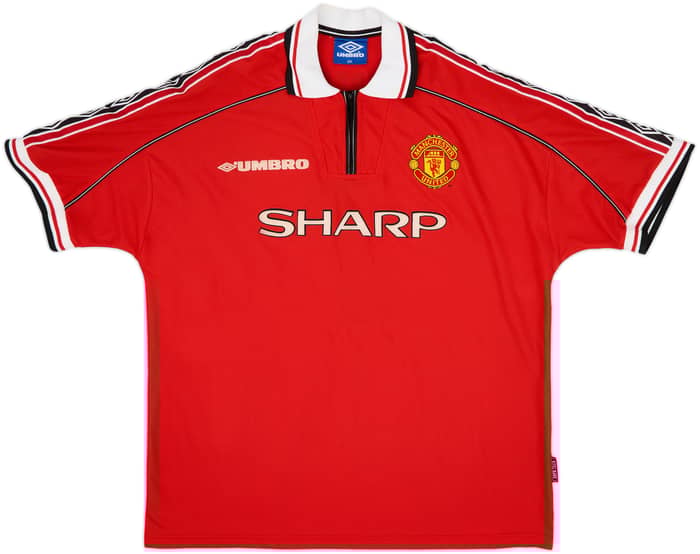 1998-00 Manchester United Home Shirt Beckham #7 - 8/10 - (XXL)