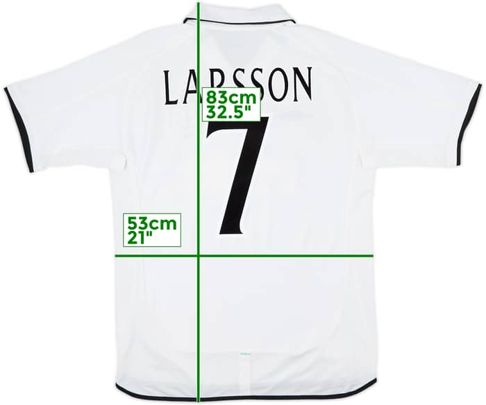 2001-02 Celtic Away Shirt Larsson #7 - 6/10 - (L)