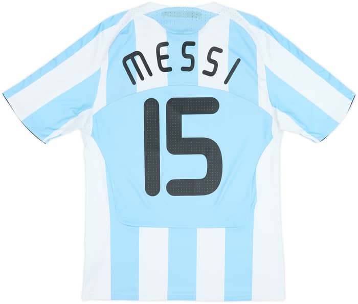 2007-09 Argentina Home Shirt Messi #15 - 7/10 - (L)
