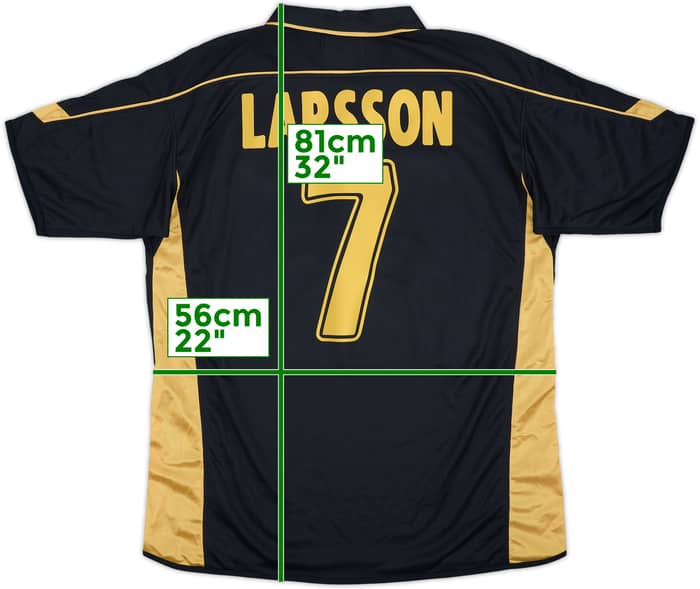 2003-04 Celtic Away Shirt Larsson #7 - 8/10 - (L)