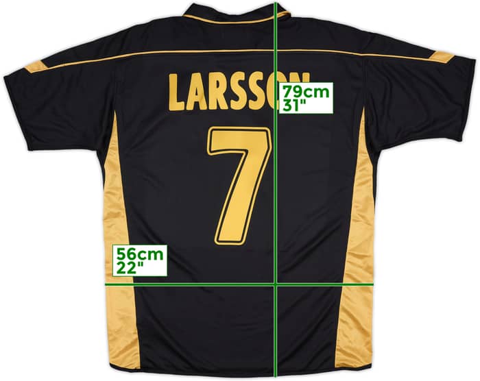 2003-04 Celtic Away Shirt Larsson #7 - 8/10 - (L)
