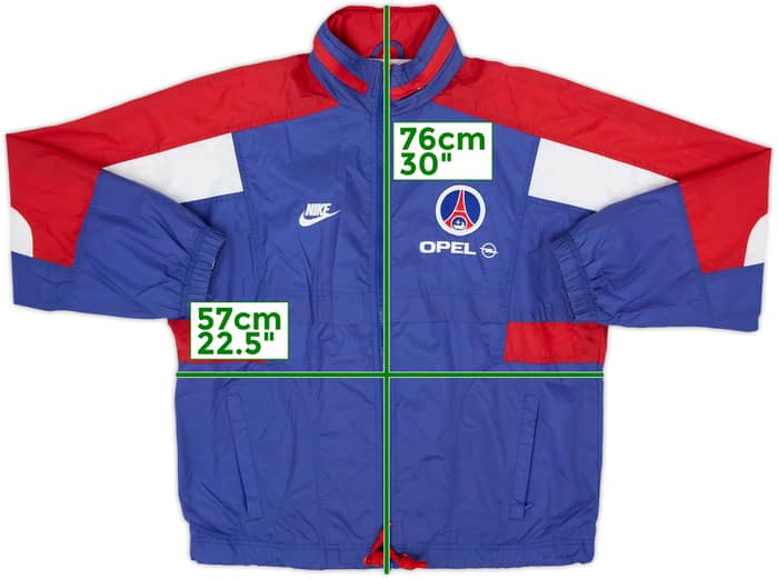 Chaqueta impermeable con capucha Nike del Paris Saint-Germain 1996-97 - 6/10 - (S)