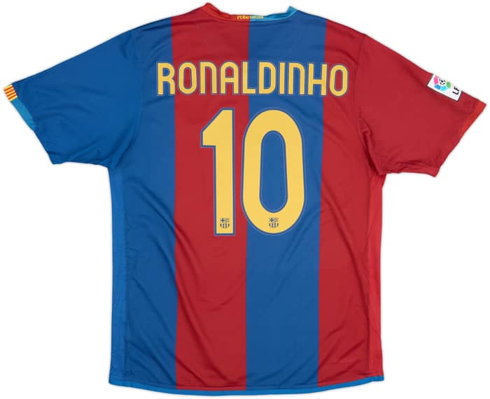 2006-07 Barcelona Home Shirt Ronaldinho #10 - 9/10 - (L)