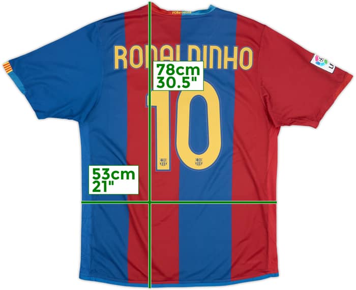 2006-07 Barcelona Home Shirt Ronaldinho #10 - 9/10 - (L)