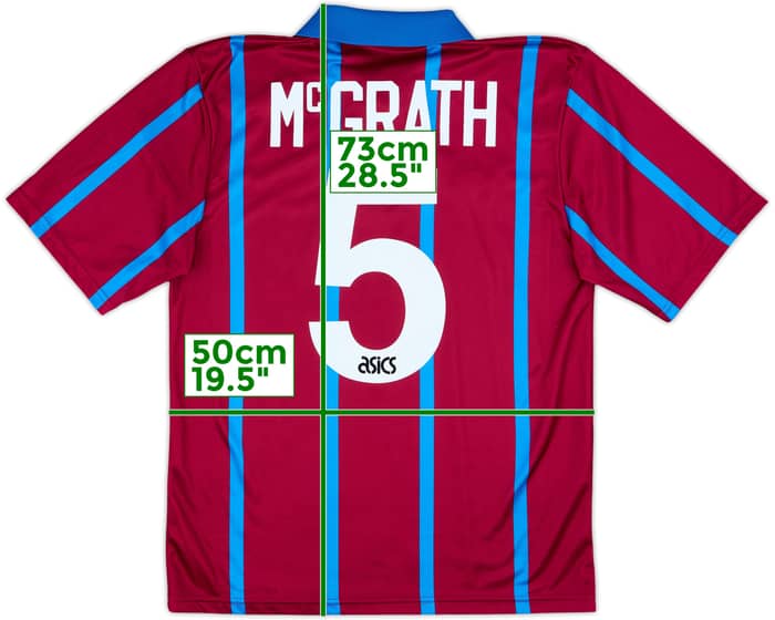 1993-95 Aston Villa Home Shirt McGrath #5 - 8/10 - (M)