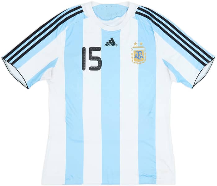 2007-09 Argentina Home Shirt Messi #15 - 6/10 - (L)