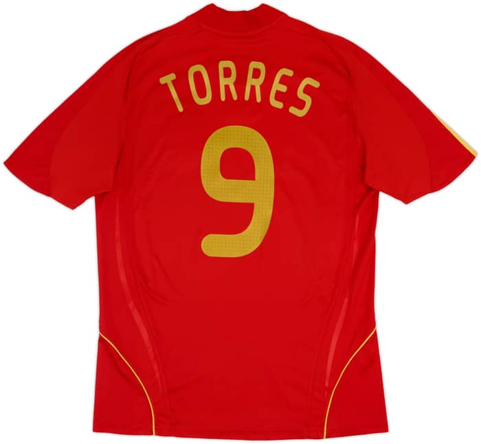 2007-09 Spain Home Shirt Torres #9 - 8/10 - (L)