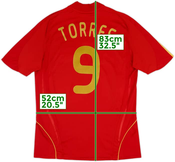 2007-09 Spain Home Shirt Torres #9 - 8/10 - (L)