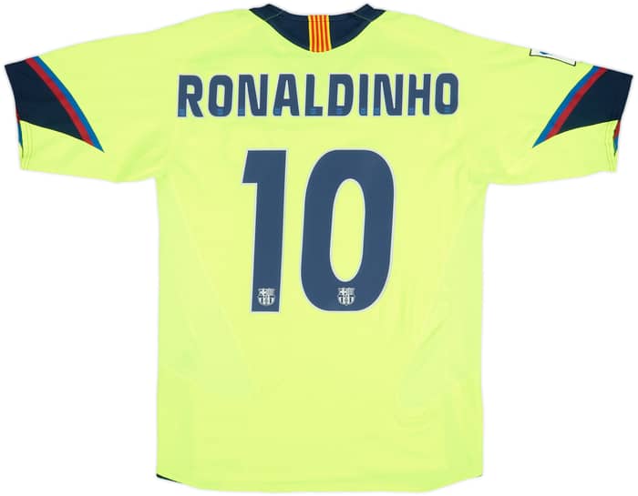 2005-06 Barcelona Away Shirt Ronaldinho #10 - 10/10 - (S)