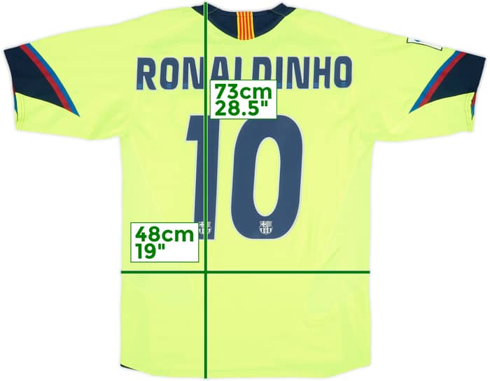 2005-06 Barcelona Away Shirt Ronaldinho #10 - 10/10 - (S)