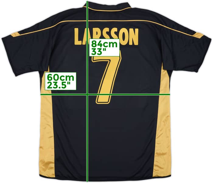 2003-04 Celtic Away Shirt Larsson #7 - 8/10 - (XL)