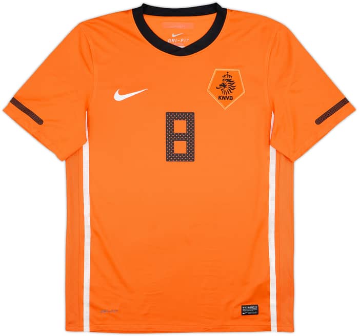 2010-11 Netherlands Home Shirt De Jong #8 - 8/10 - (M)