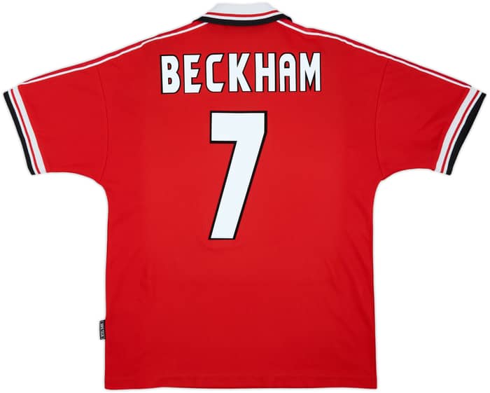 1998-00 Manchester United Home Shirt Beckham #7 - 8/10 - (M)