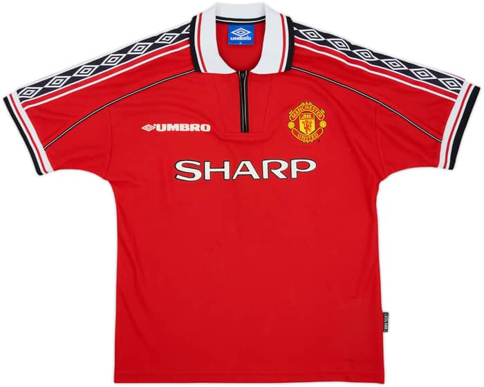 1998-00 Manchester United Home Shirt Beckham #7 - 8/10 - (M)