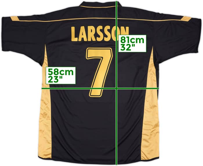 2003-04 Celtic Away Shirt Larsson #7 - 9/10 - (XL)