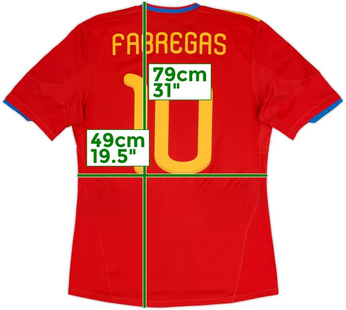 2009-10 Spain Home Shirt Fabregas #10 - 7/10 - (M)