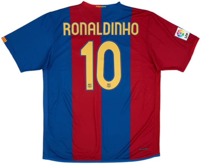 2006-07 Barcelona Home Shirt Ronaldinho #10 - 10/10 - (XL)