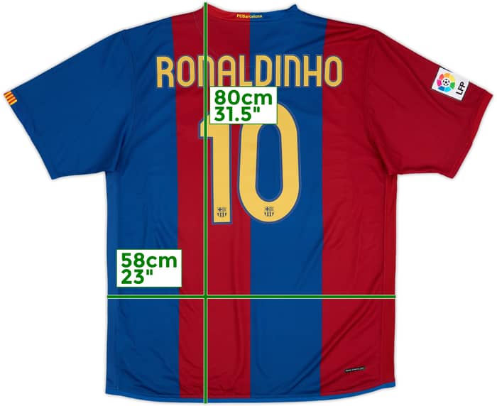 2006-07 Barcelona Home Shirt Ronaldinho #10 - 10/10 - (XL)