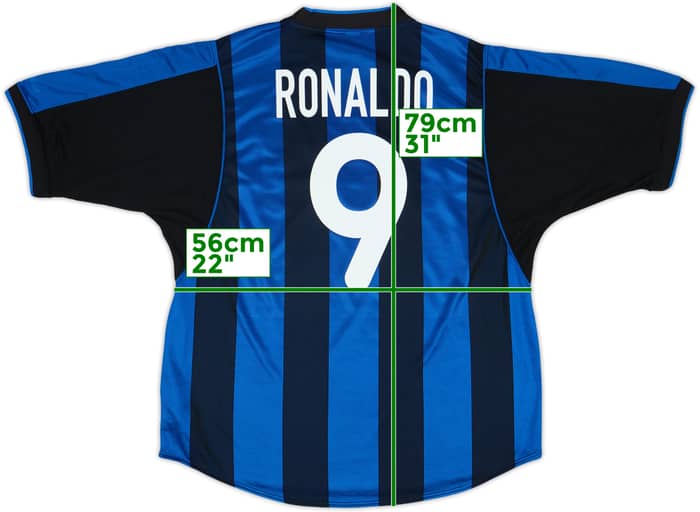 2000-01 Inter Milan Home Shirt Ronaldo #9 - 6/10 - (XL)
