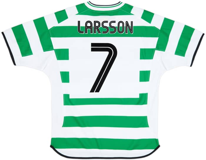 2001-03 Celtic Camiseta de local Larsson #7 - 8/10 - (L)