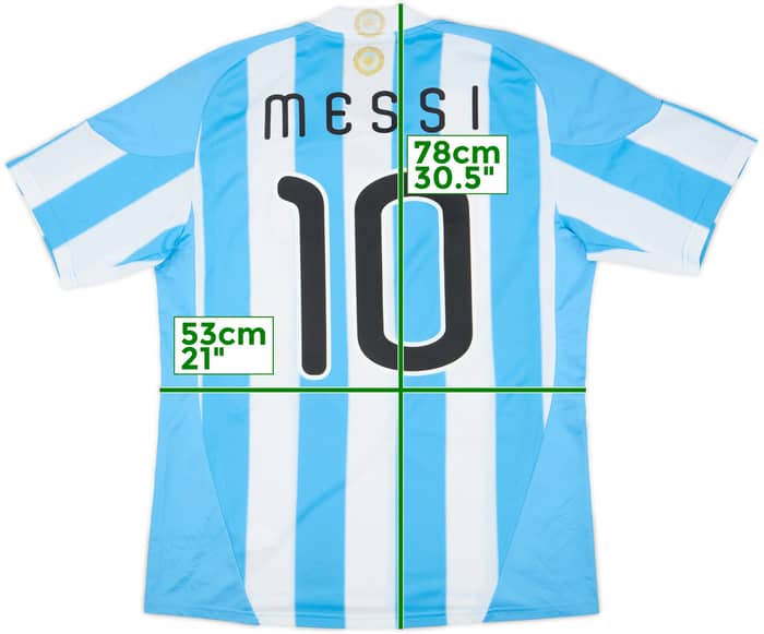 2010-11 Argentina Home Shirt Messi #10 - 5/10 - (L)