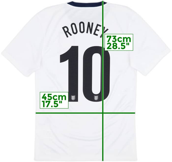 2013 England 150th Anniversary Home Shirt Rooney #10 - 7/10 - (S)