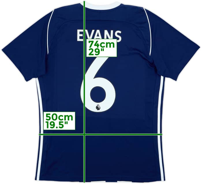 2017-18 West Brom Home Shirt Evans #6 - 6/10 - (M)
