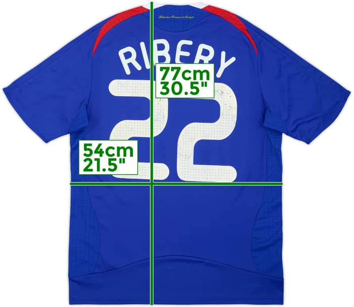 2007-08 France Home Shirt Ribery #22 - 6/10 - (M)