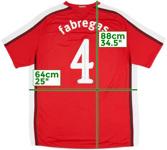 2008-10 Arsenal Home Shirt Fabregas #4 - 6/10 - (XXL)