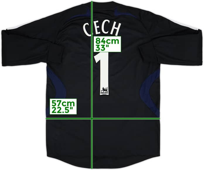 2006-08 Chelsea GK Shirt Cech #1 - 6/10 - (L)