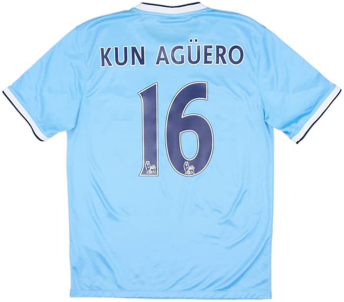 2013-14 Manchester City Home Shirt Kun Aguero #16 - 8/10 - (M)