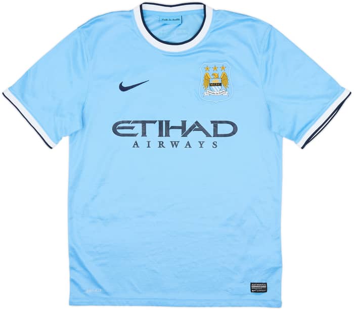 2013-14 Manchester City Home Shirt Kun Aguero #16 - 8/10 - (M)