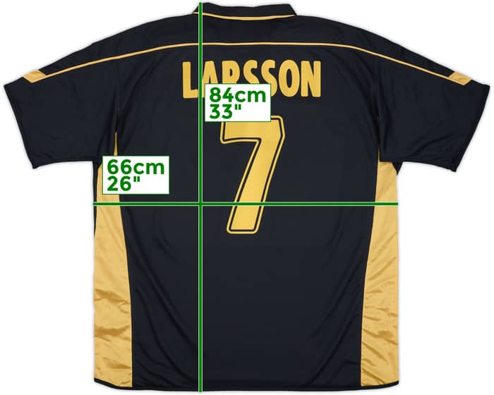 2003-04 Celtic Camiseta Visitante Larsson #7 - 6/10 - (XXL)
