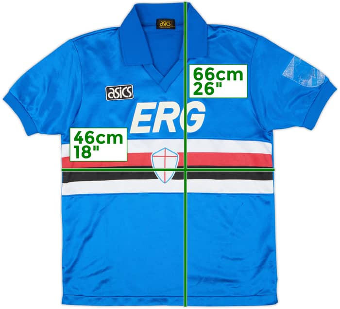 1991-92 Sampdoria Home Shirt - 5/10 - (XS)