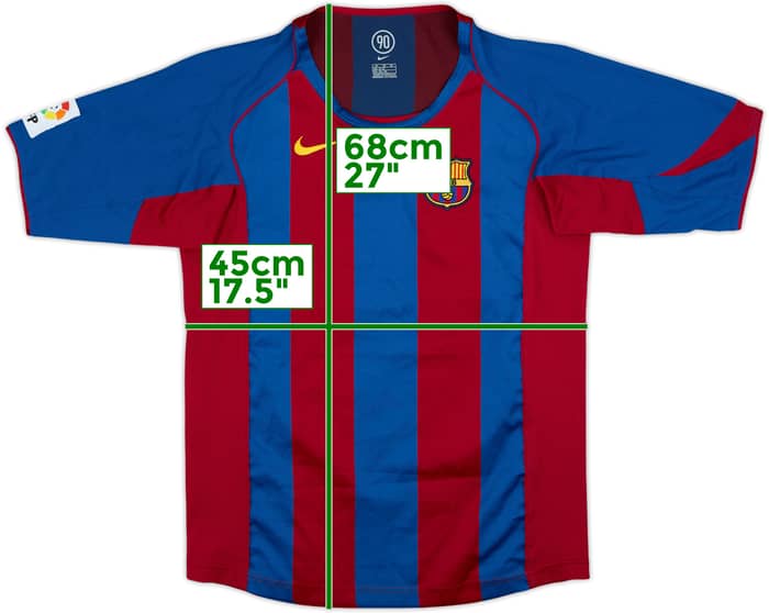 2004-05 Barcelona Home Shirt Ronaldinho #10 - 6/10 - (XL.Boys)