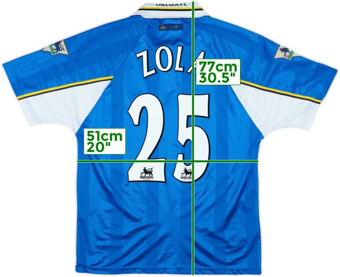 1997-99 Chelsea Camiseta Local Zola #25 - 8/10 - (L)